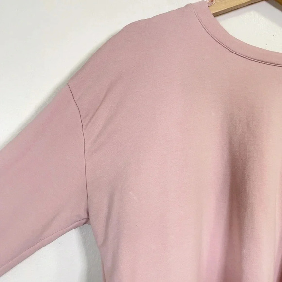 TWO BY VINCE CAMUTO | LAYERED DUSTY  ROSE PINK LONG SLEEVE TOP - Picture 4 of 13
